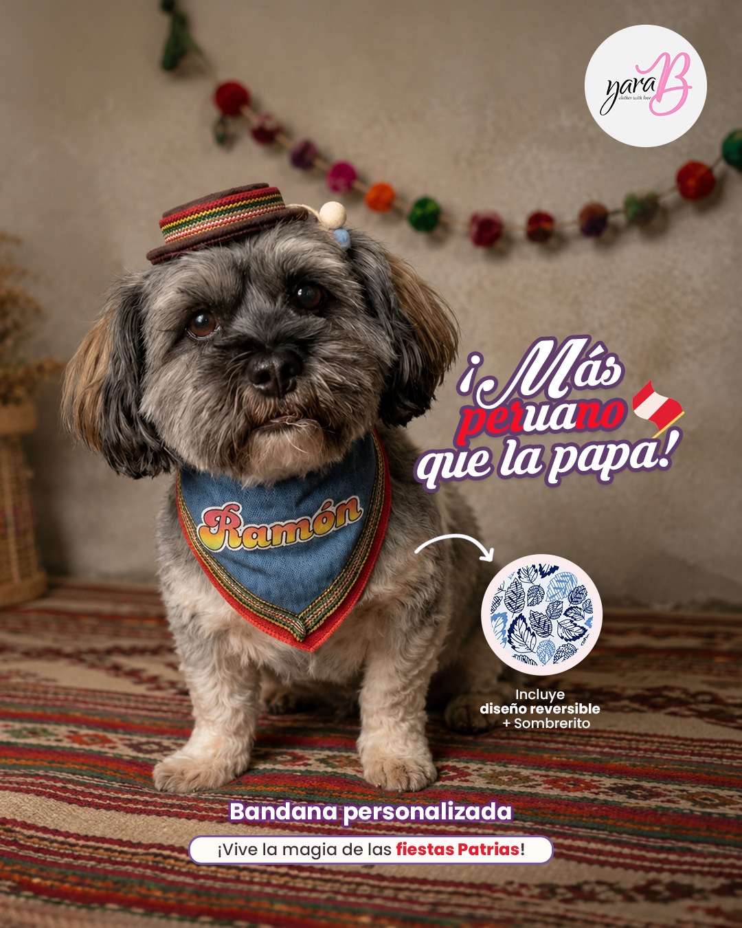¡Ramón ya está listo para celebrar al Perú! 🐶✨🇵🇪